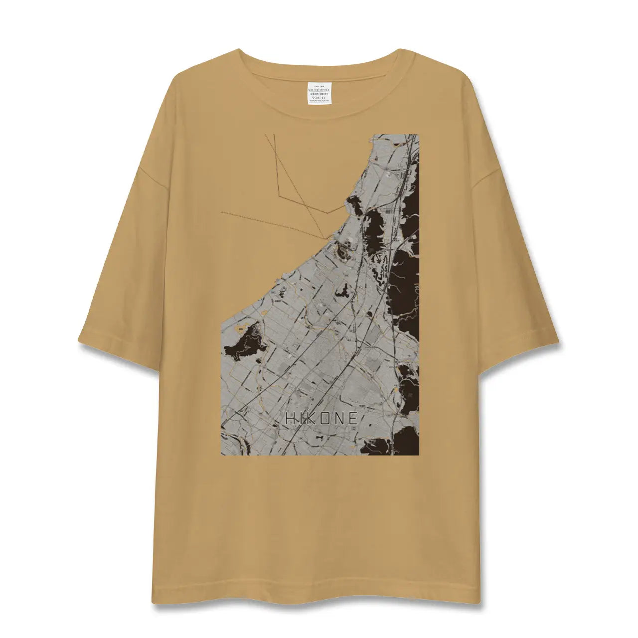 【彦根(滋賀県)】地図柄ビッグシルエットTシャツ