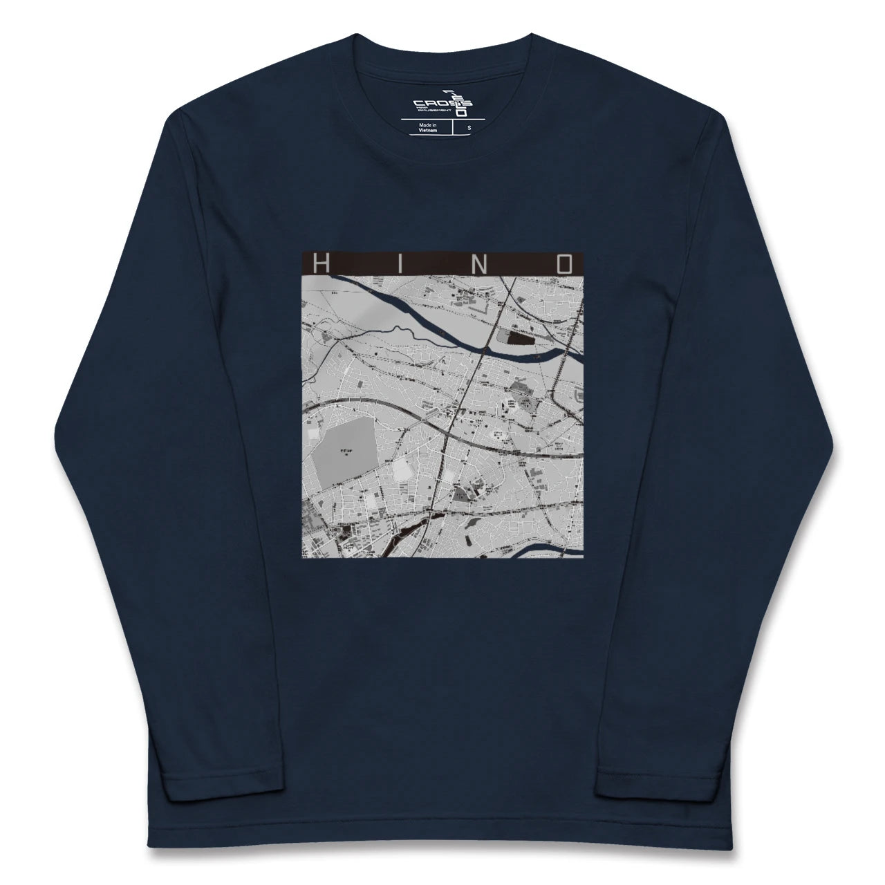 【日野(東京都)】地図柄ロングスリーブTシャツ