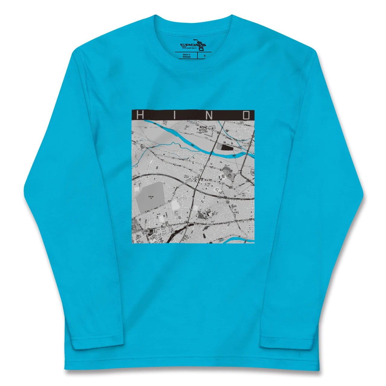 【日野(東京都)】地図柄ロングスリーブTシャツ