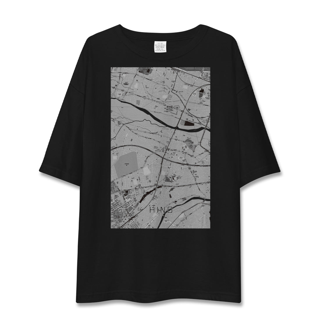 【日野(東京都)】地図柄ビッグシルエットTシャツ