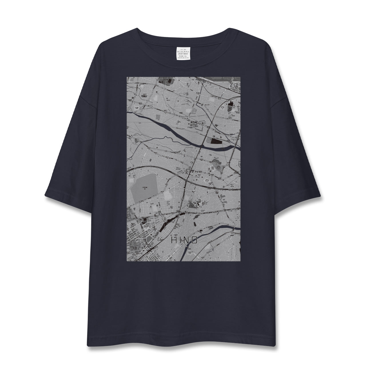 【日野(東京都)】地図柄ビッグシルエットTシャツ