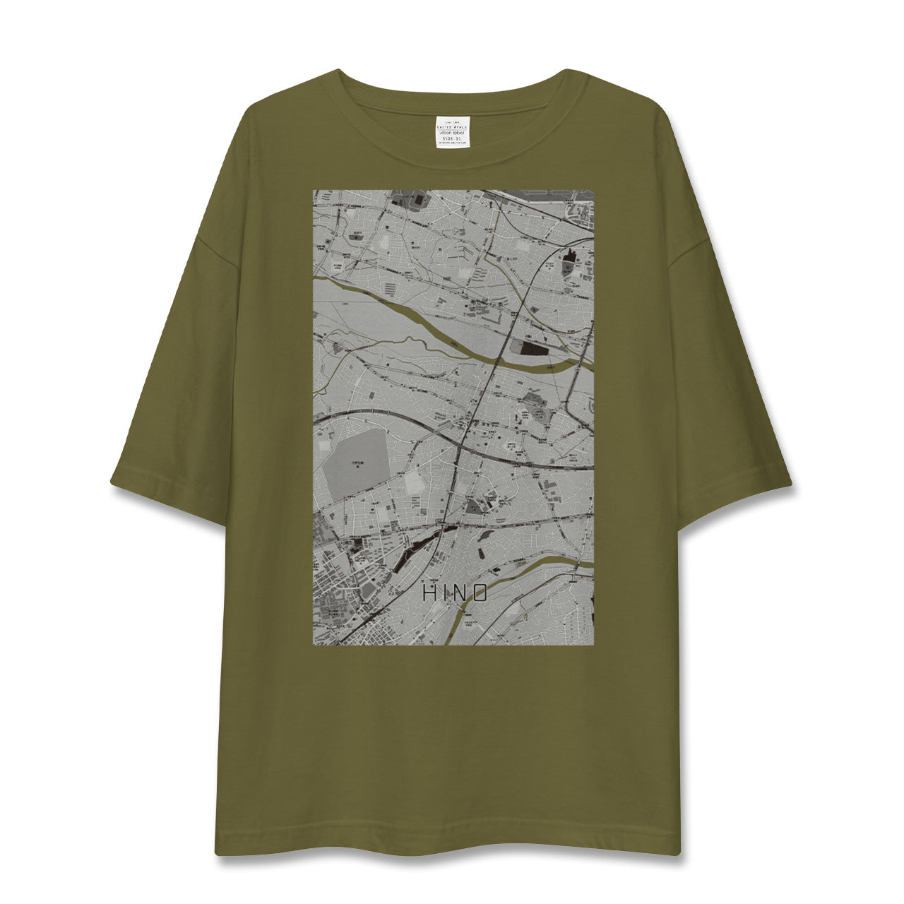 【日野(東京都)】地図柄ビッグシルエットTシャツ