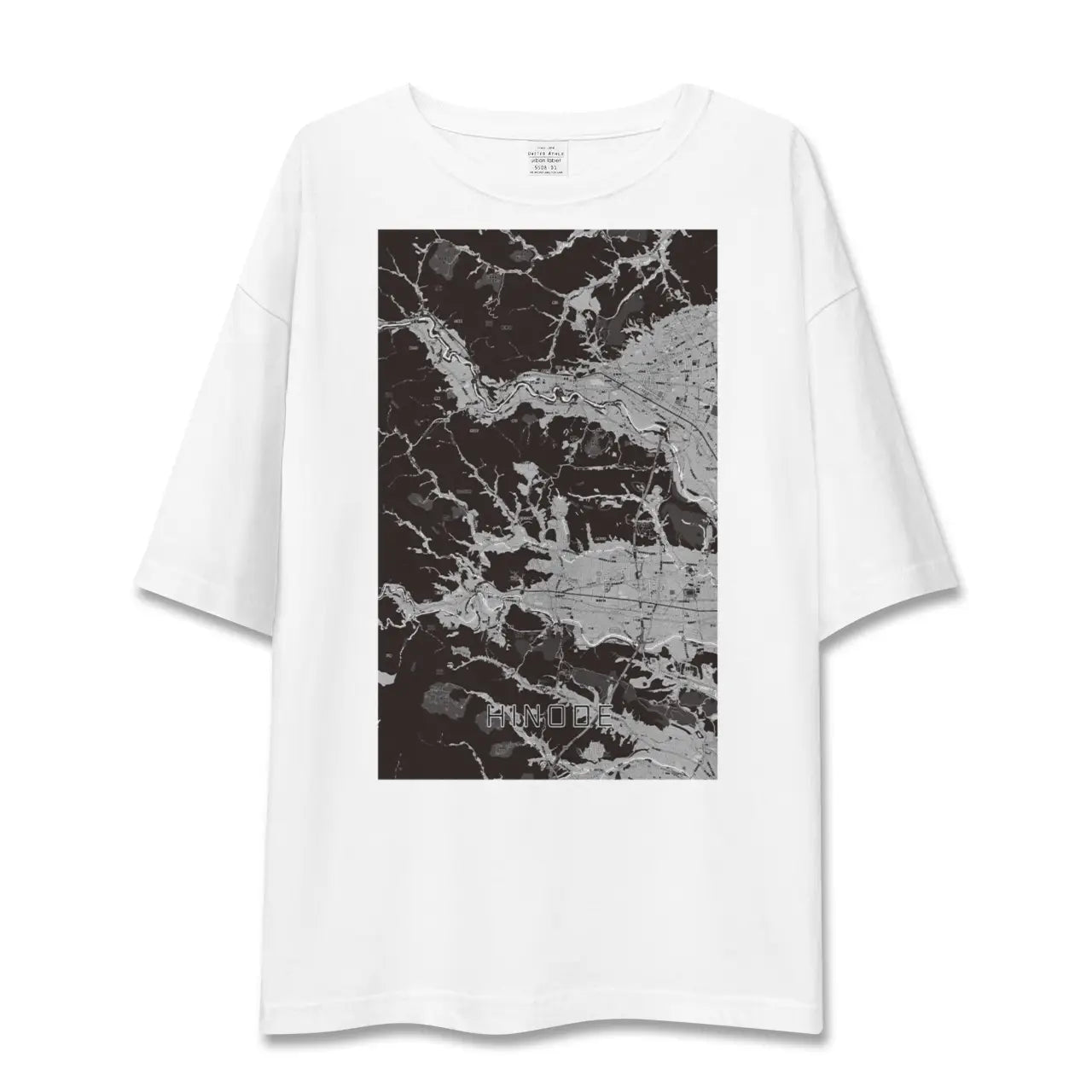 【日の出(東京都)】地図柄ビッグシルエットTシャツ