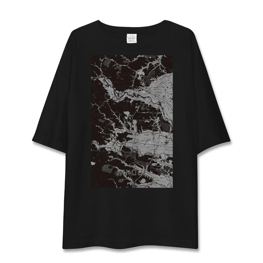 【日の出(東京都)】地図柄ビッグシルエットTシャツ