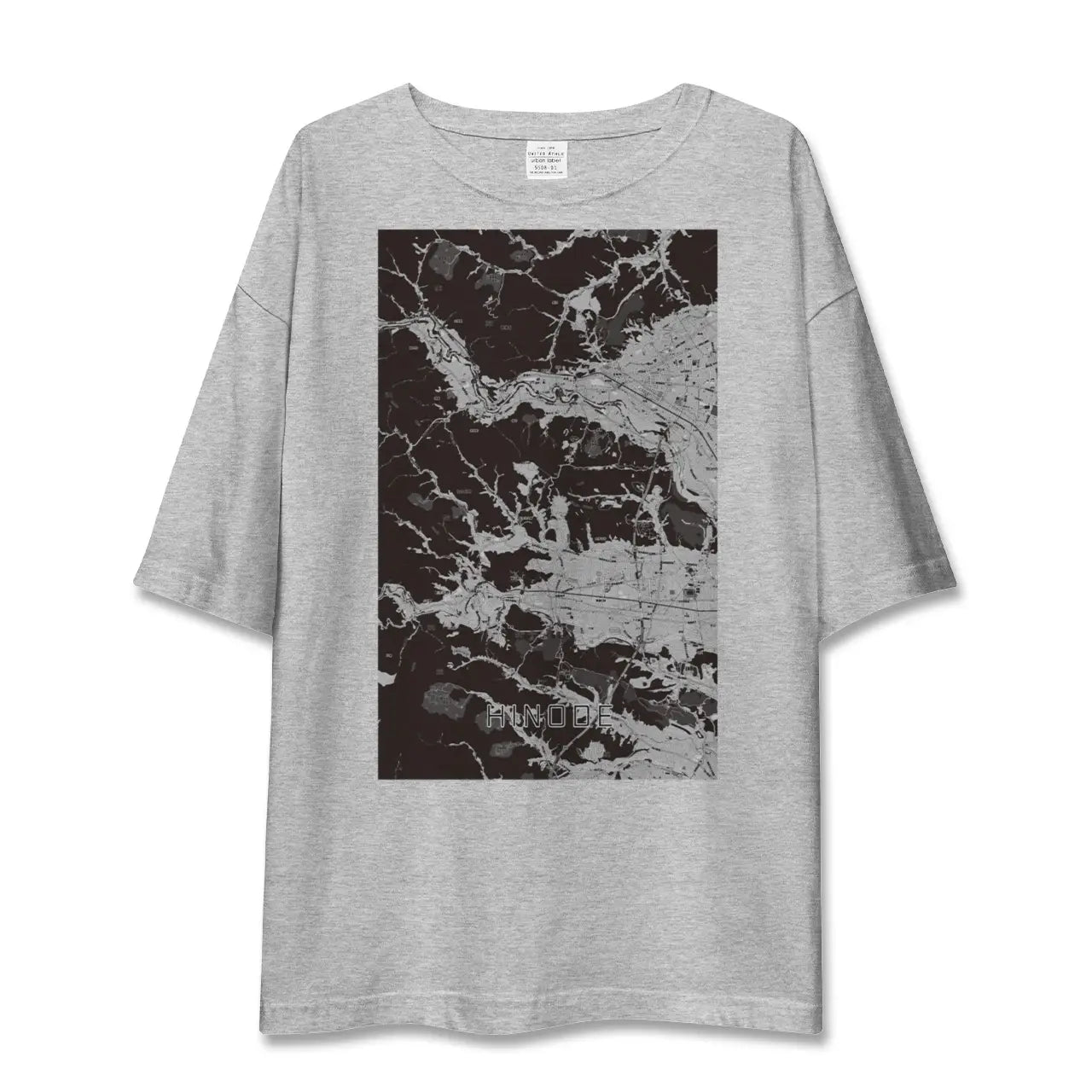 【日の出(東京都)】地図柄ビッグシルエットTシャツ