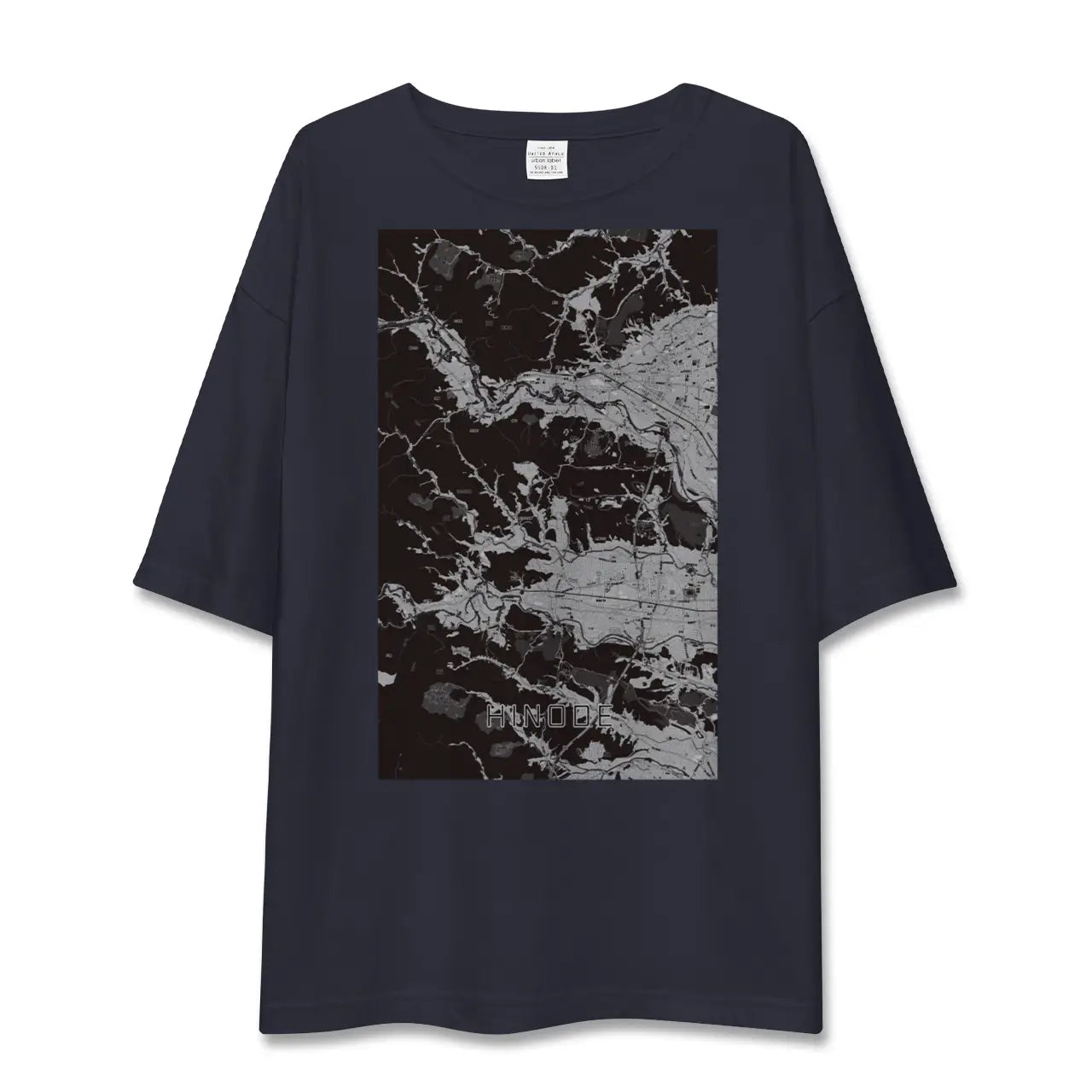 【日の出(東京都)】地図柄ビッグシルエットTシャツ