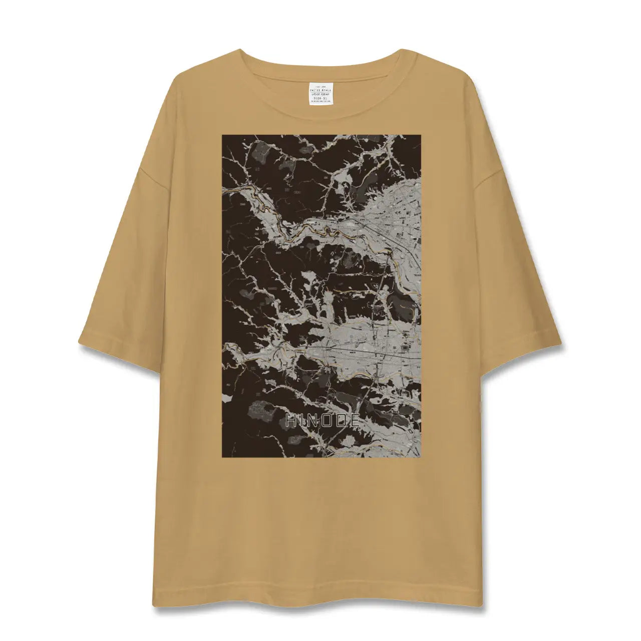 【日の出(東京都)】地図柄ビッグシルエットTシャツ