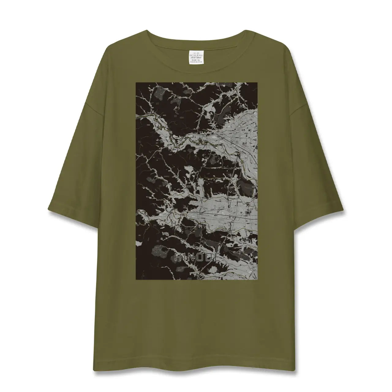【日の出(東京都)】地図柄ビッグシルエットTシャツ