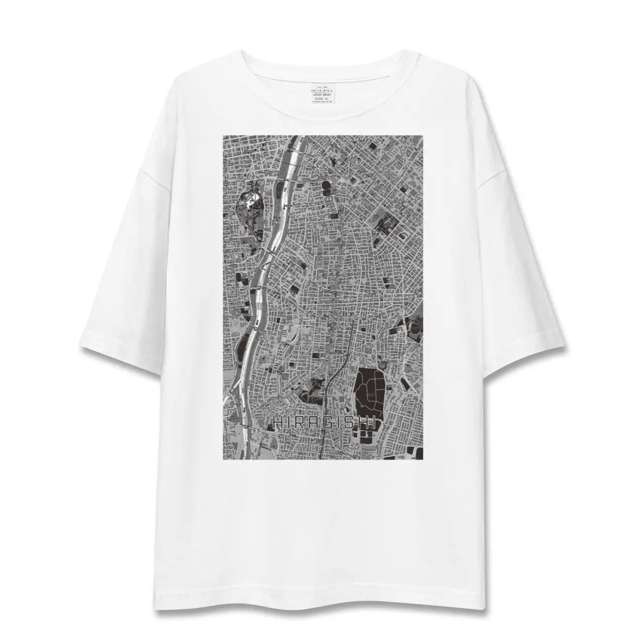 【平岸(北海道)】地図柄ビッグシルエットTシャツ