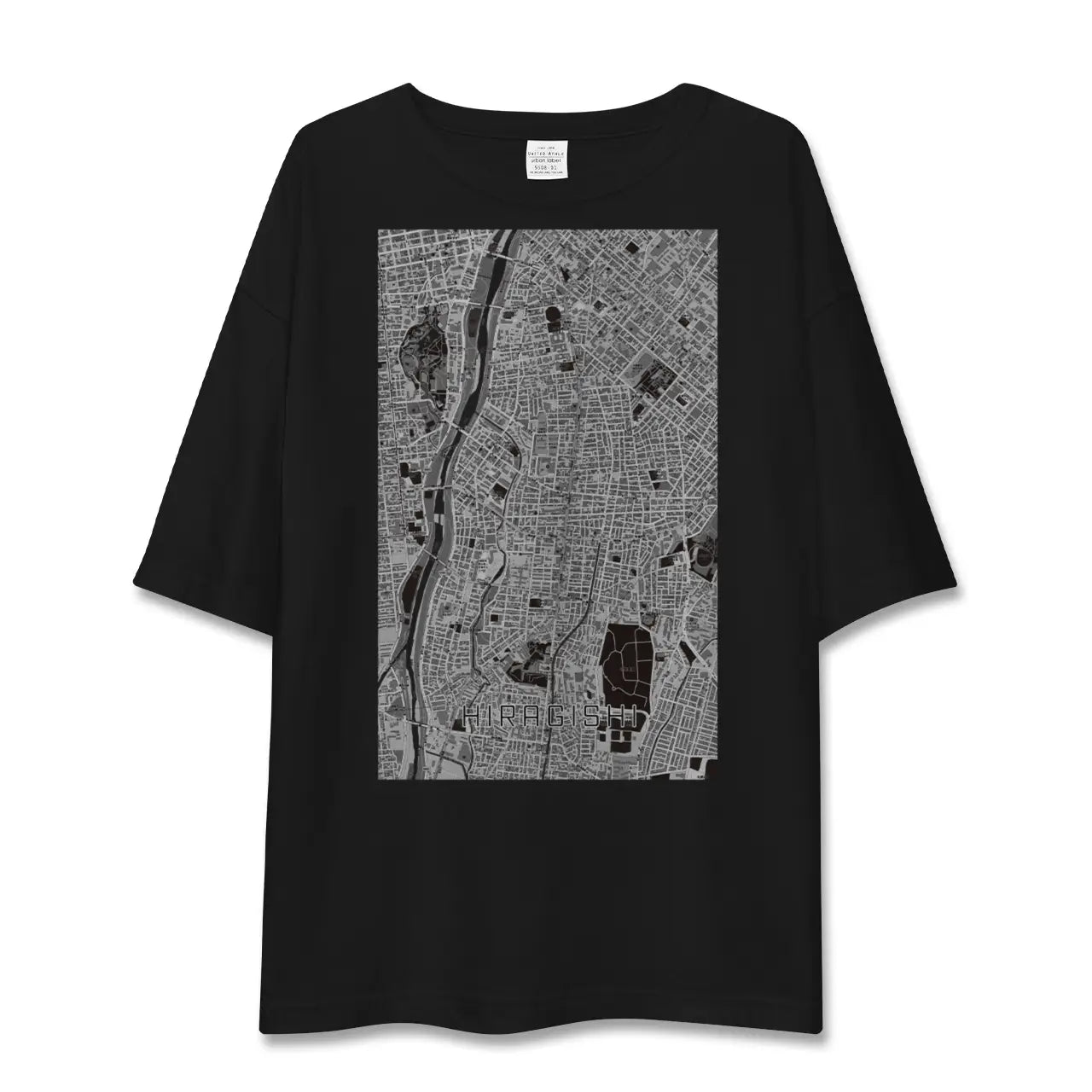 【平岸(北海道)】地図柄ビッグシルエットTシャツ