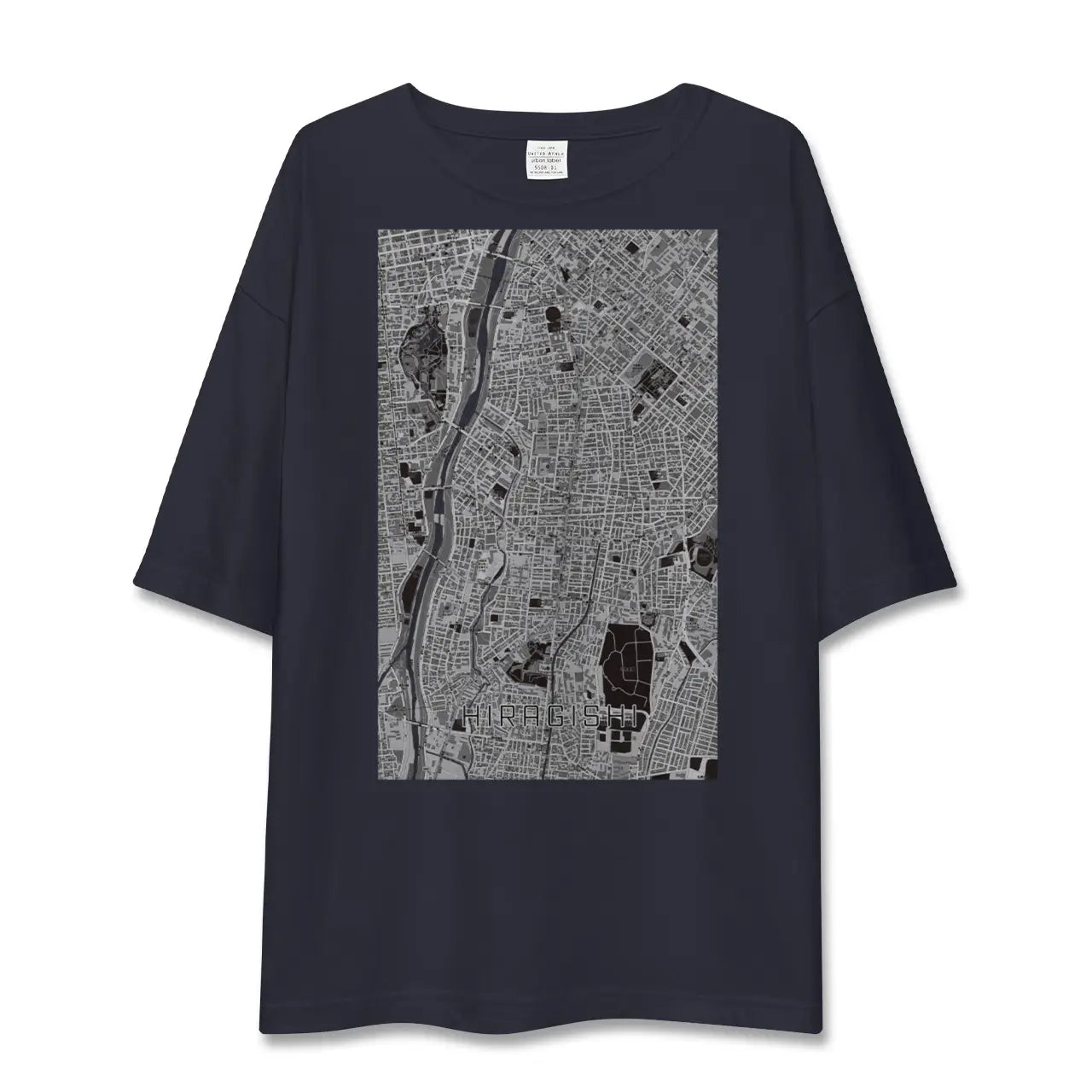 【平岸(北海道)】地図柄ビッグシルエットTシャツ