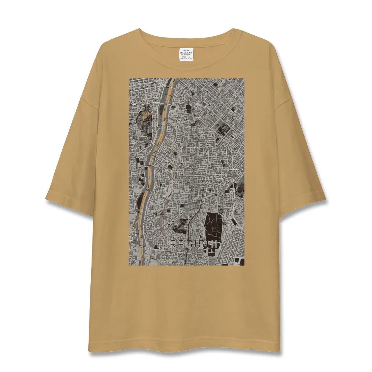 【平岸(北海道)】地図柄ビッグシルエットTシャツ