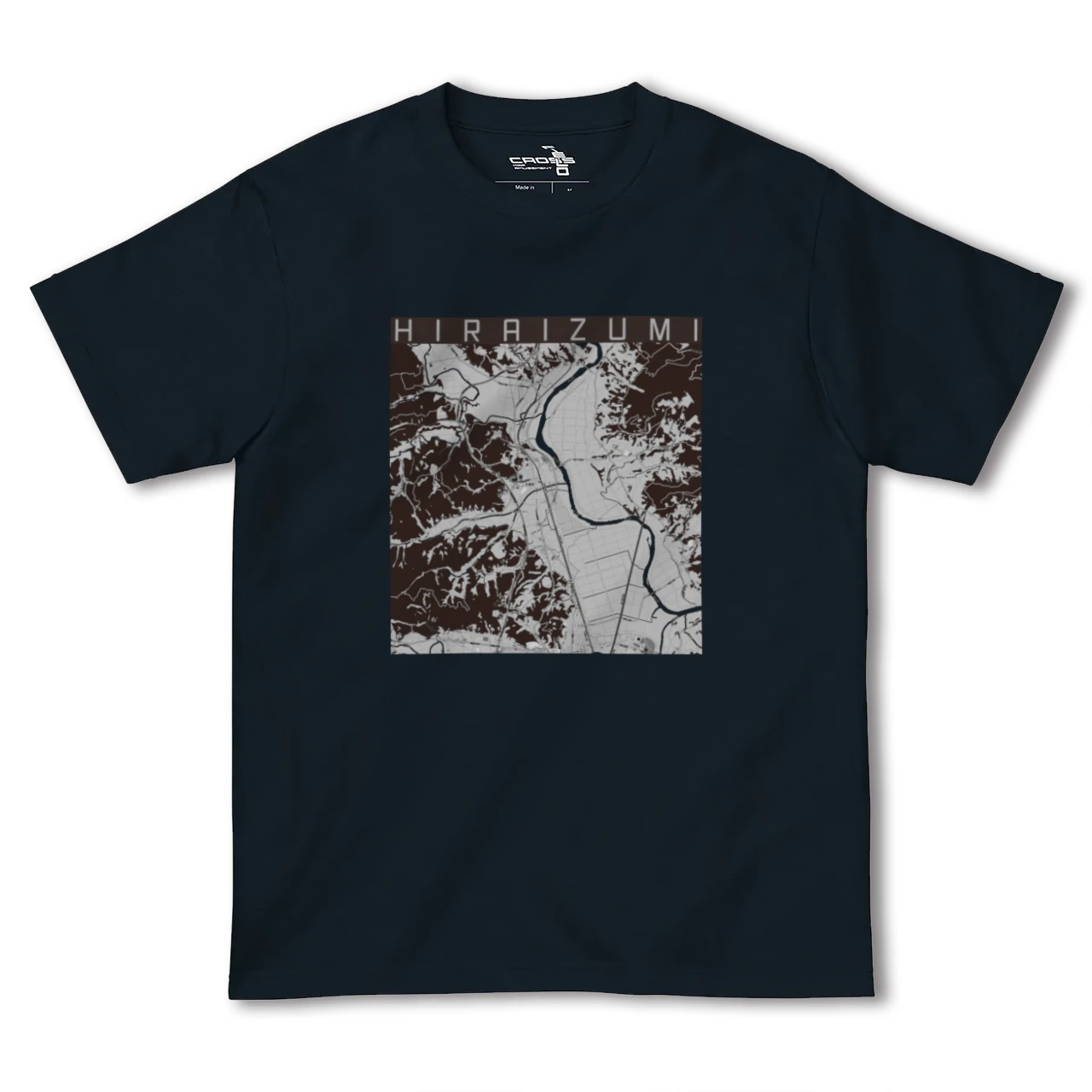 【平泉(岩手県)】地図柄ヘビーウェイトTシャツ