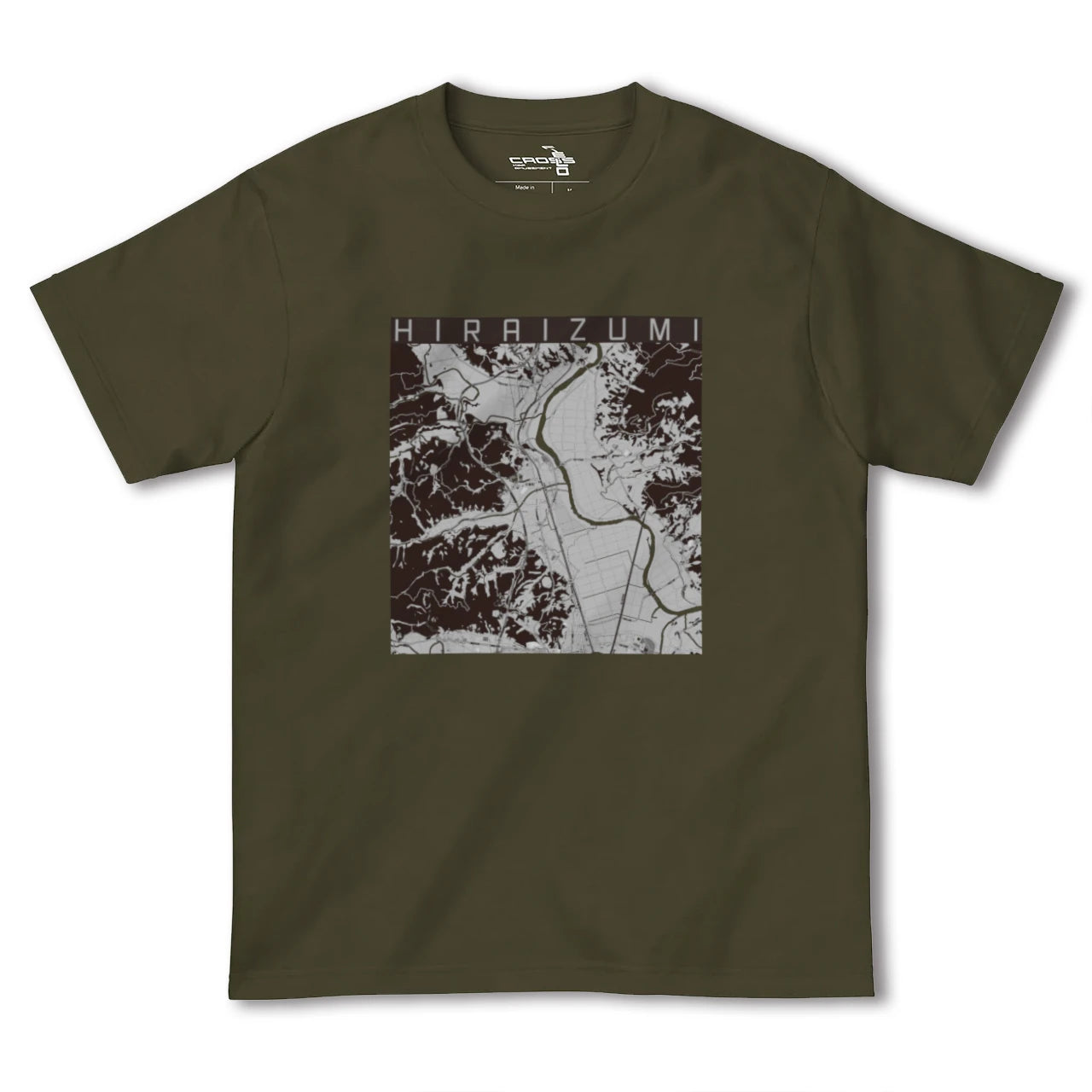 【平泉(岩手県)】地図柄ヘビーウェイトTシャツ