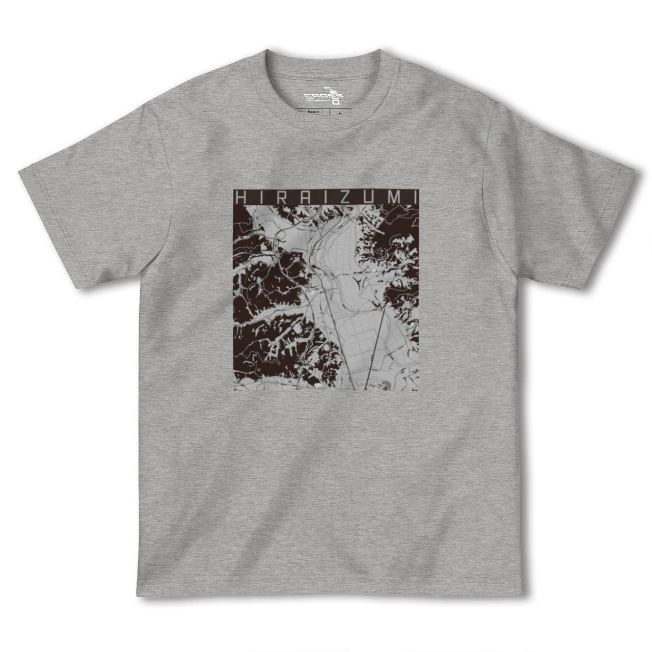 【平泉(岩手県)】地図柄ヘビーウェイトTシャツ