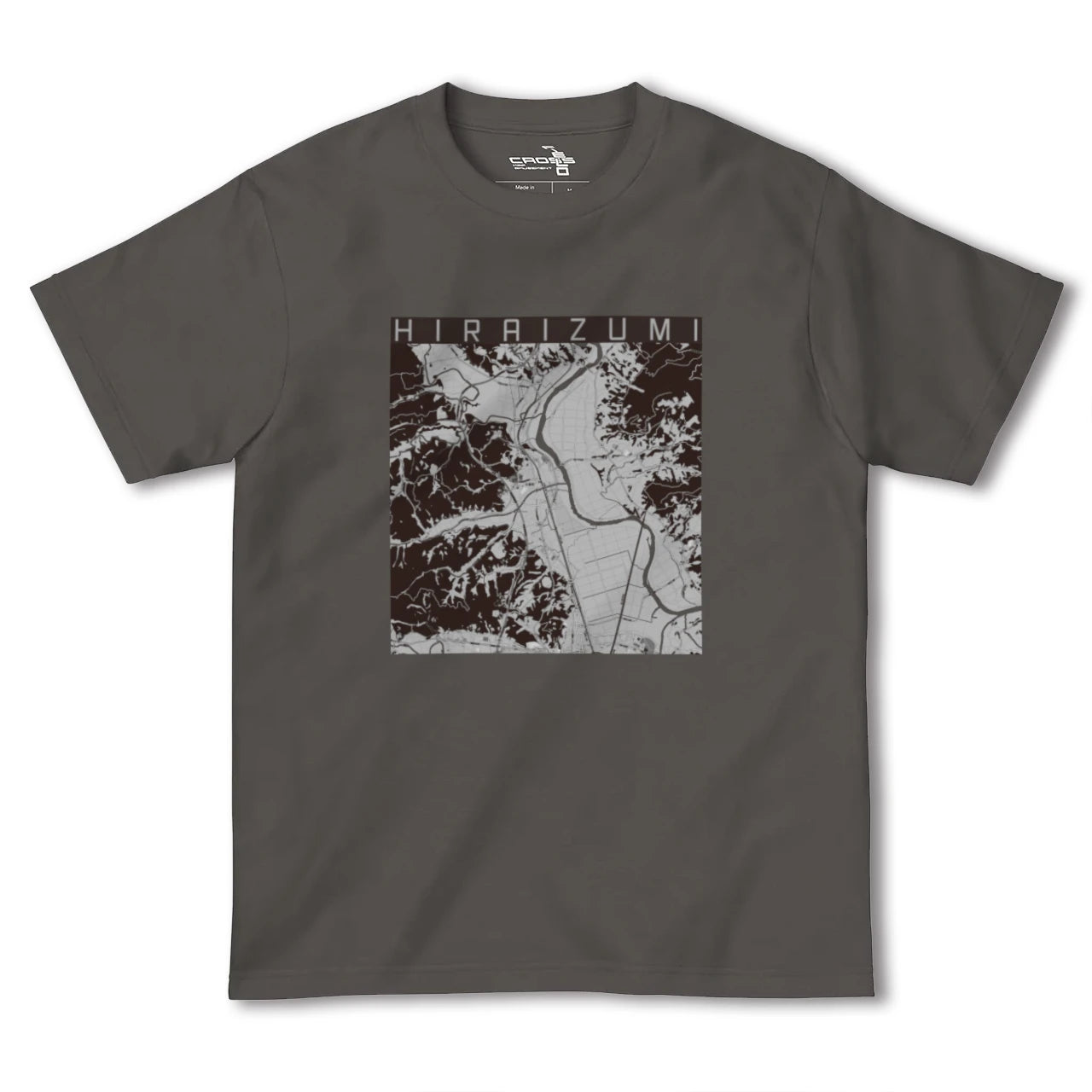 【平泉(岩手県)】地図柄ヘビーウェイトTシャツ