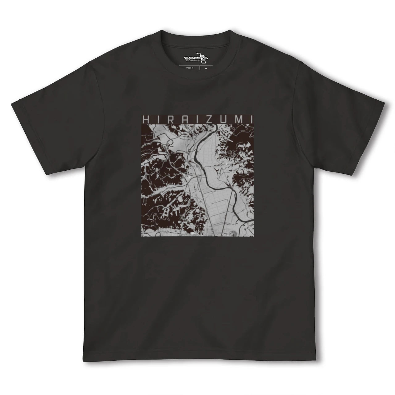 【平泉(岩手県)】地図柄ヘビーウェイトTシャツ