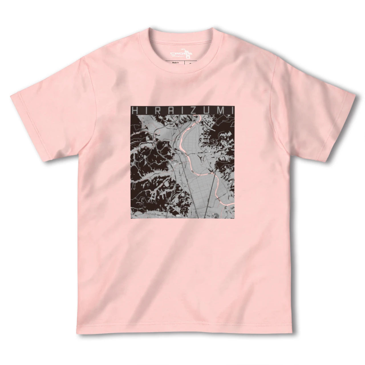 【平泉(岩手県)】地図柄ヘビーウェイトTシャツ