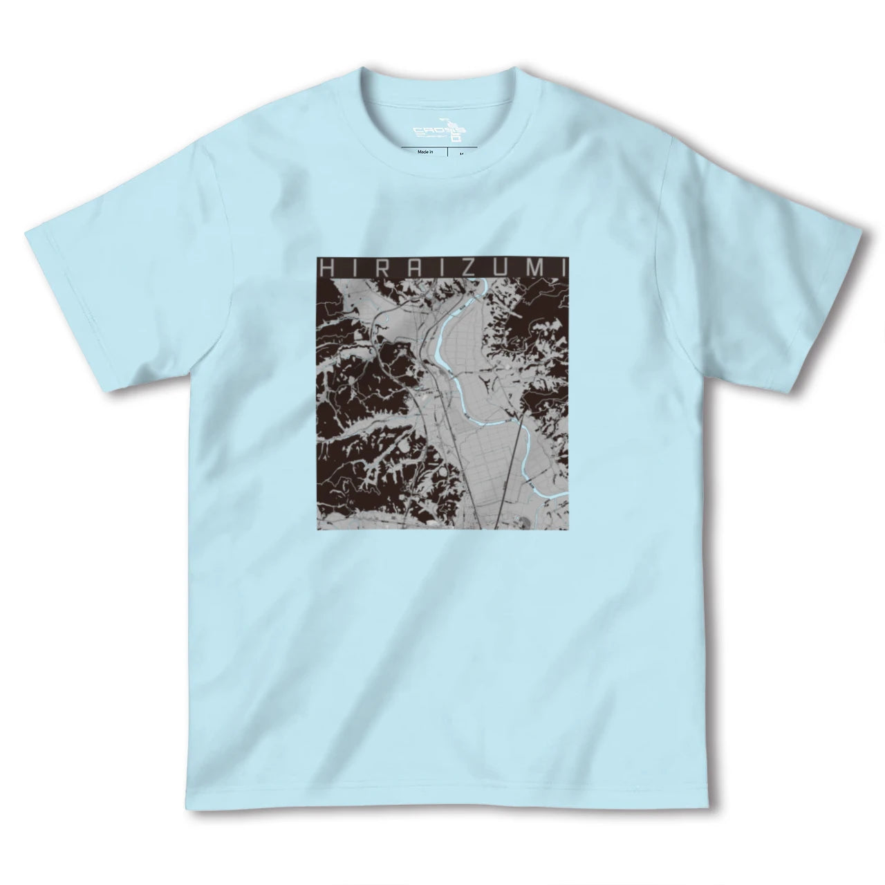 【平泉(岩手県)】地図柄ヘビーウェイトTシャツ