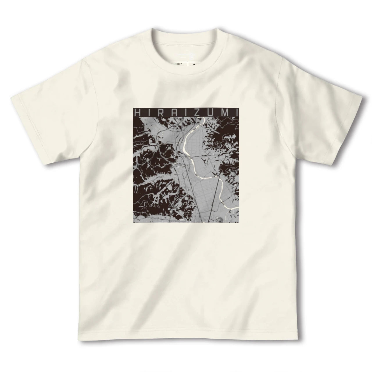 【平泉(岩手県)】地図柄ヘビーウェイトTシャツ