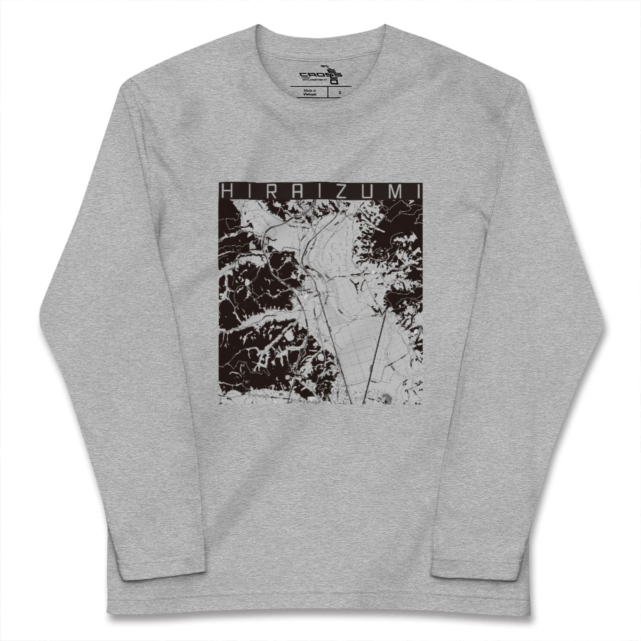 【平泉(岩手県)】地図柄ロングスリーブTシャツ