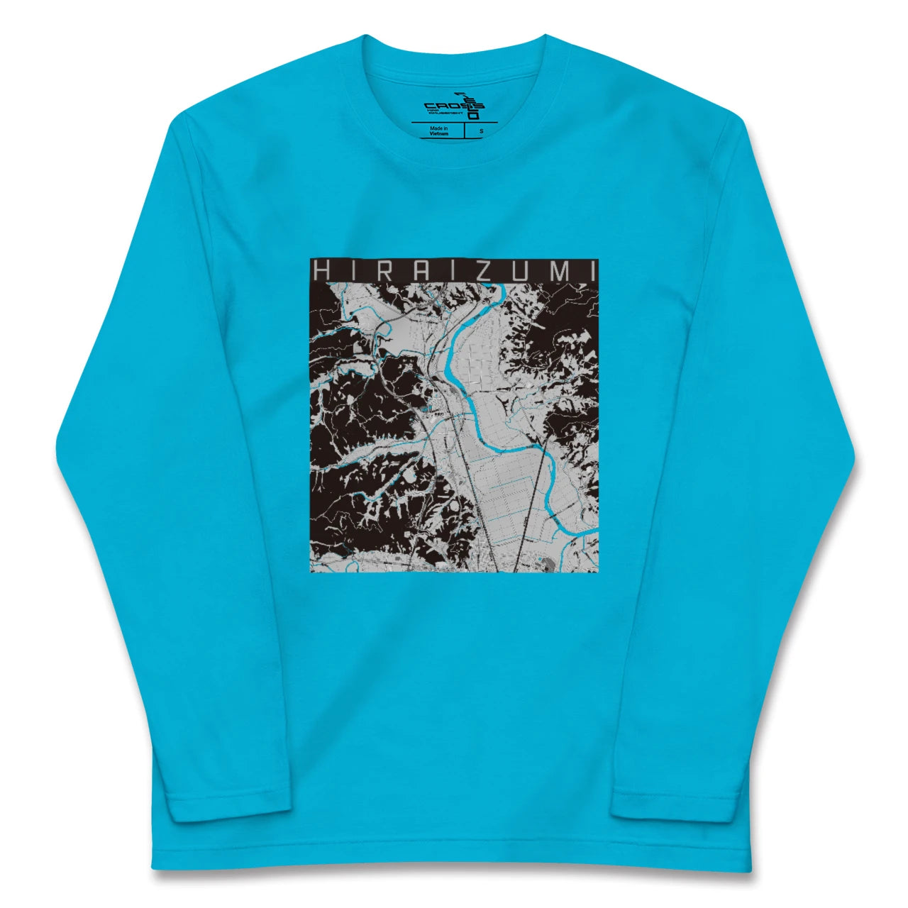 【平泉(岩手県)】地図柄ロングスリーブTシャツ