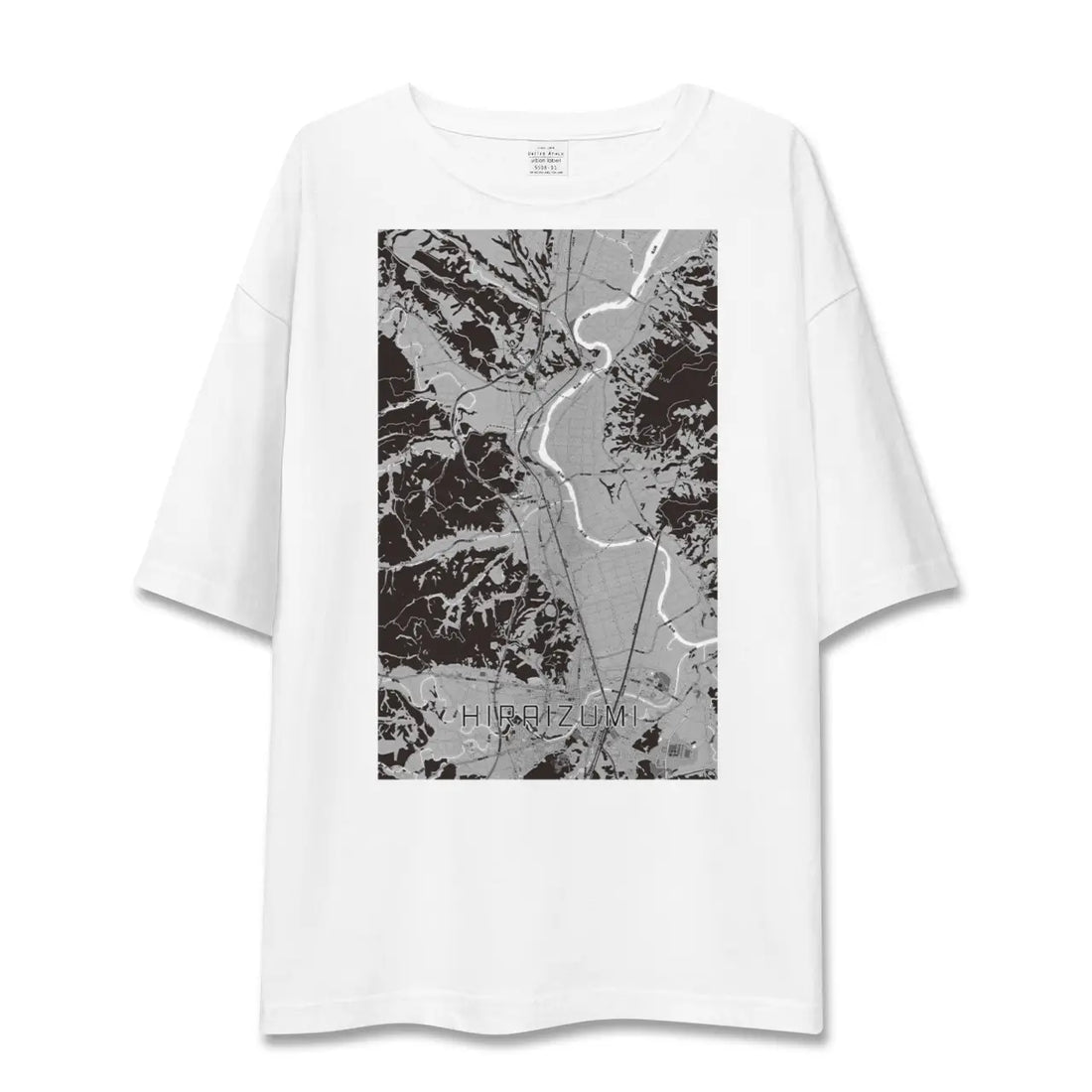 【平泉(岩手県)】地図柄ビッグシルエットTシャツ