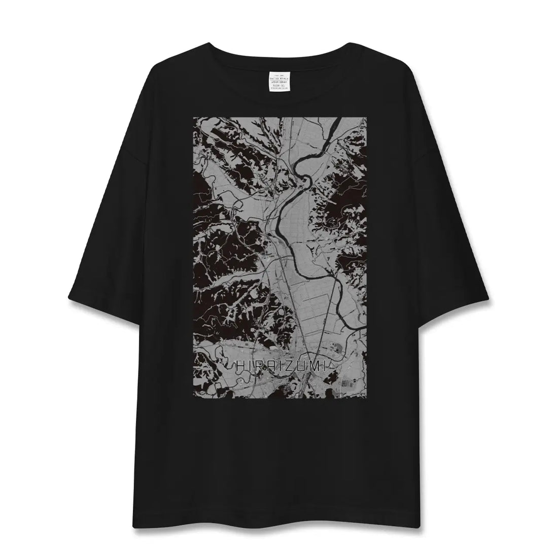 【平泉(岩手県)】地図柄ビッグシルエットTシャツ