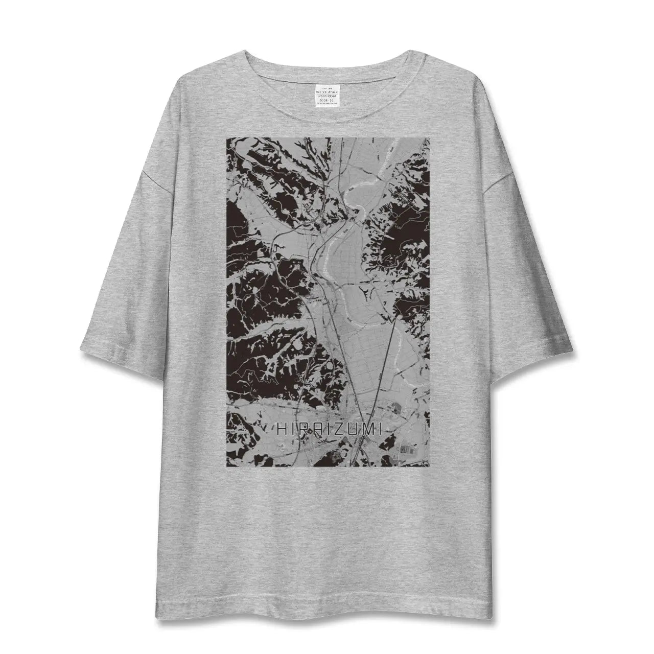 【平泉(岩手県)】地図柄ビッグシルエットTシャツ