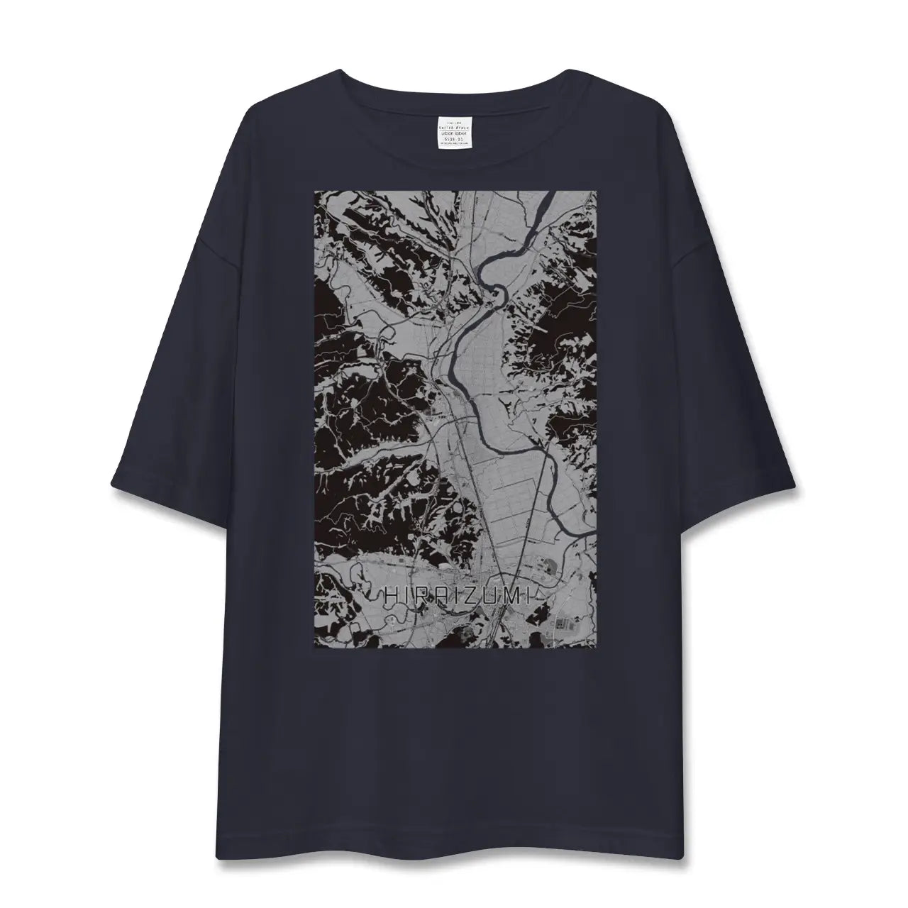 【平泉(岩手県)】地図柄ビッグシルエットTシャツ