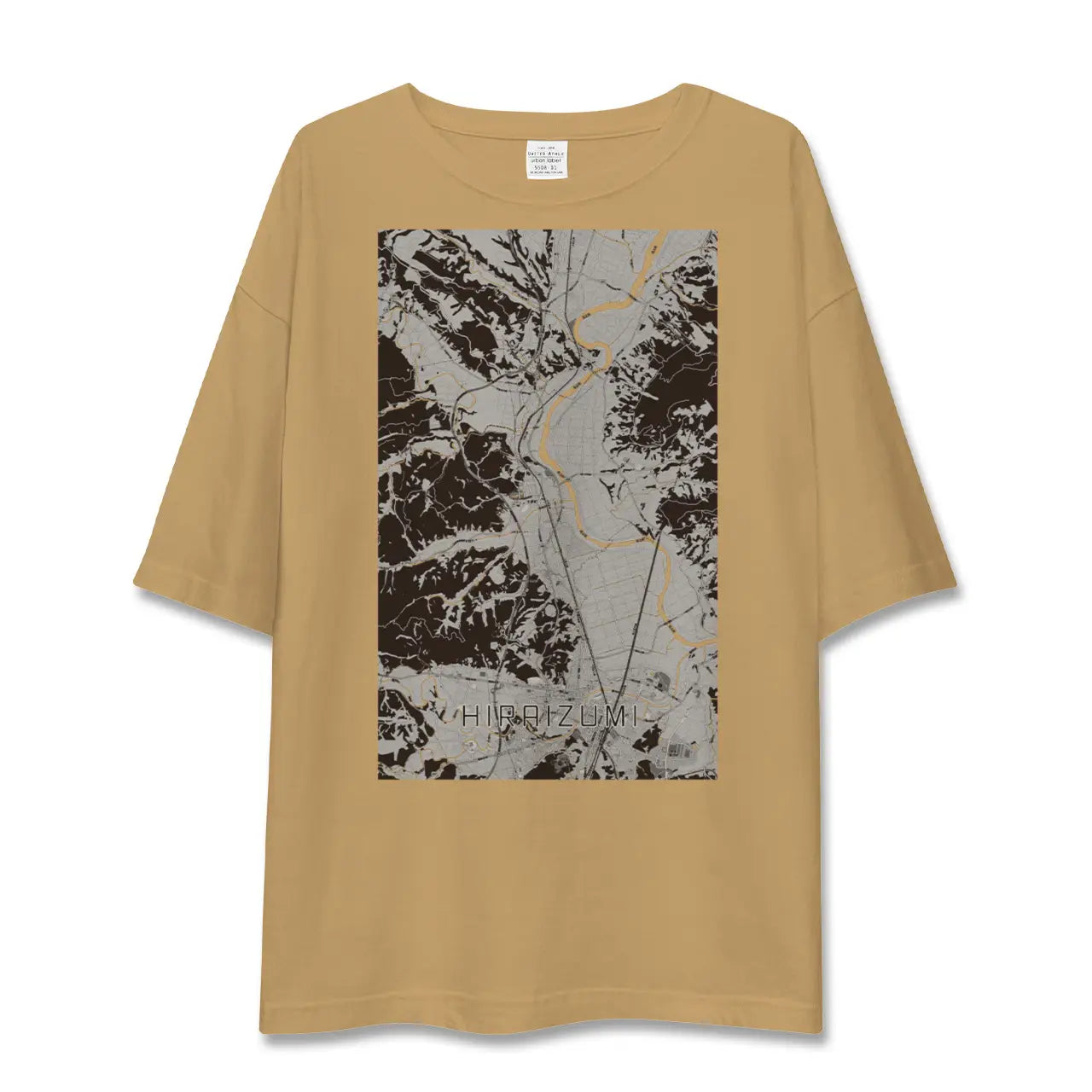 【平泉(岩手県)】地図柄ビッグシルエットTシャツ