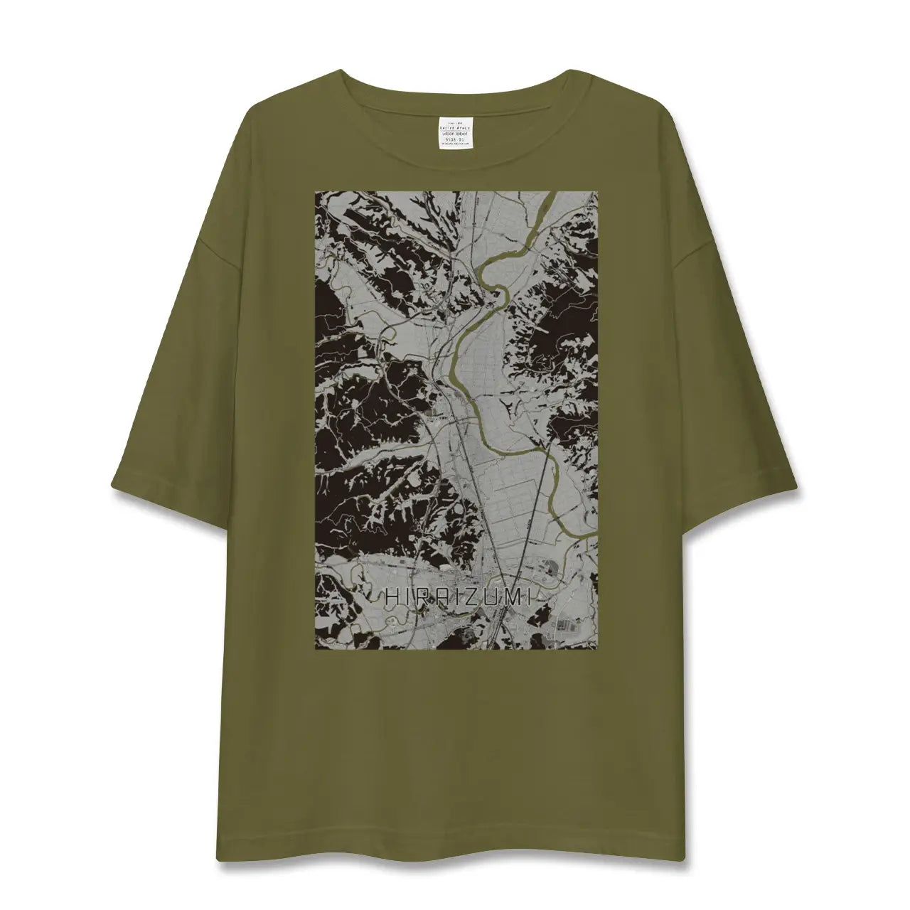 【平泉(岩手県)】地図柄ビッグシルエットTシャツ