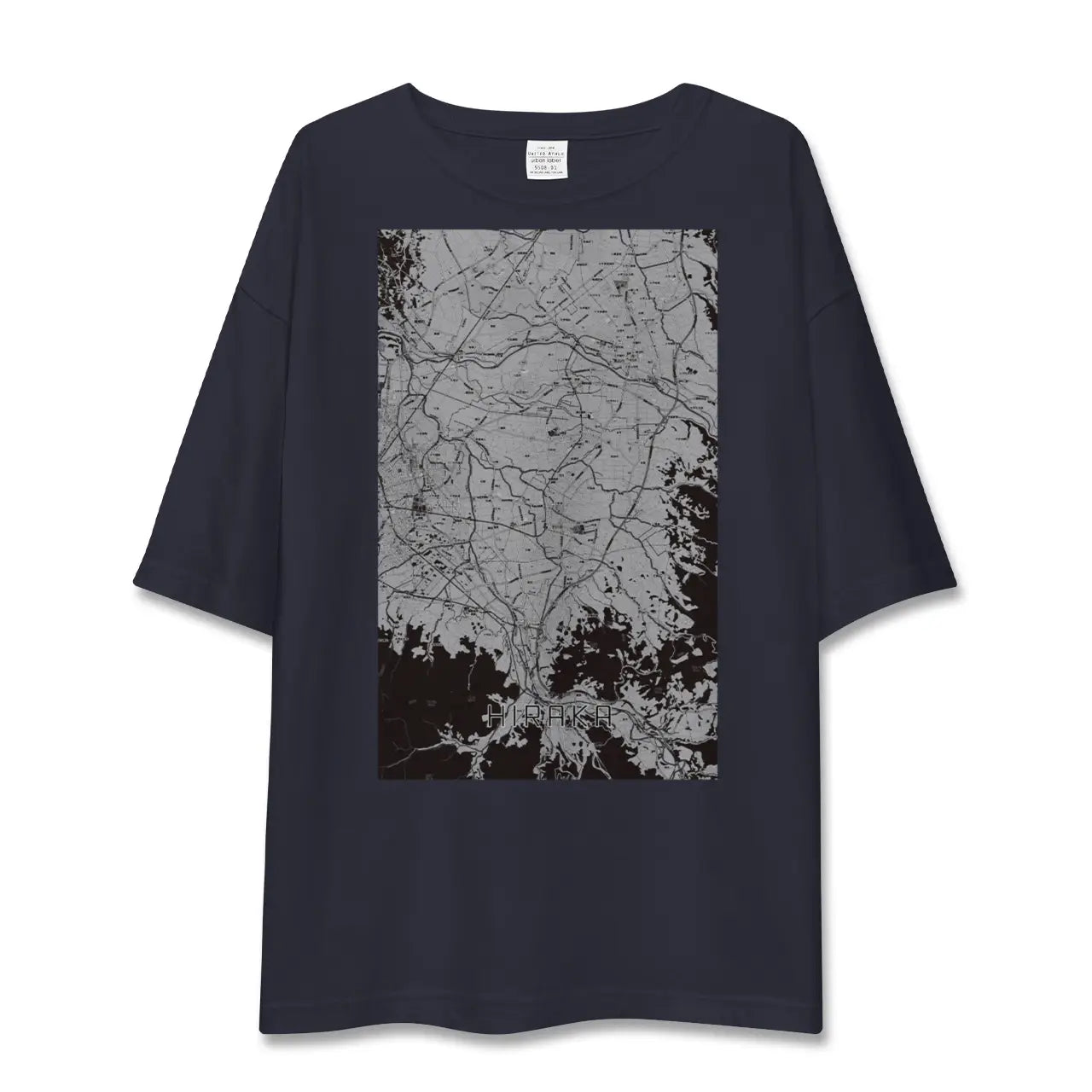 【平賀(青森県)】地図柄ビッグシルエットTシャツ