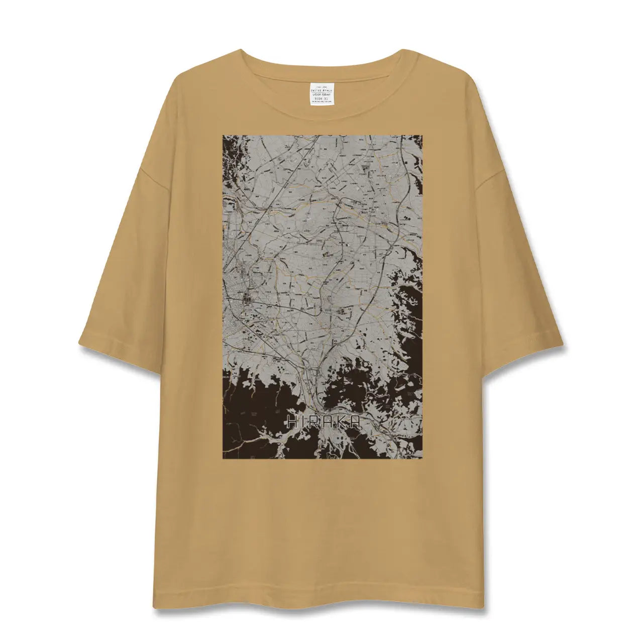 【平賀(青森県)】地図柄ビッグシルエットTシャツ