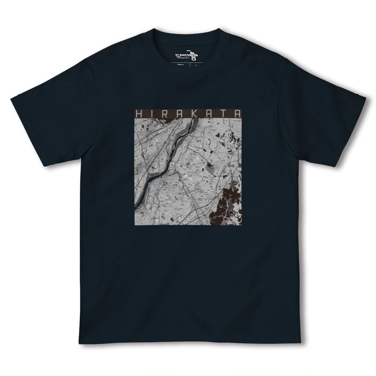 【枚方(大阪府)】地図柄ヘビーウェイトTシャツ