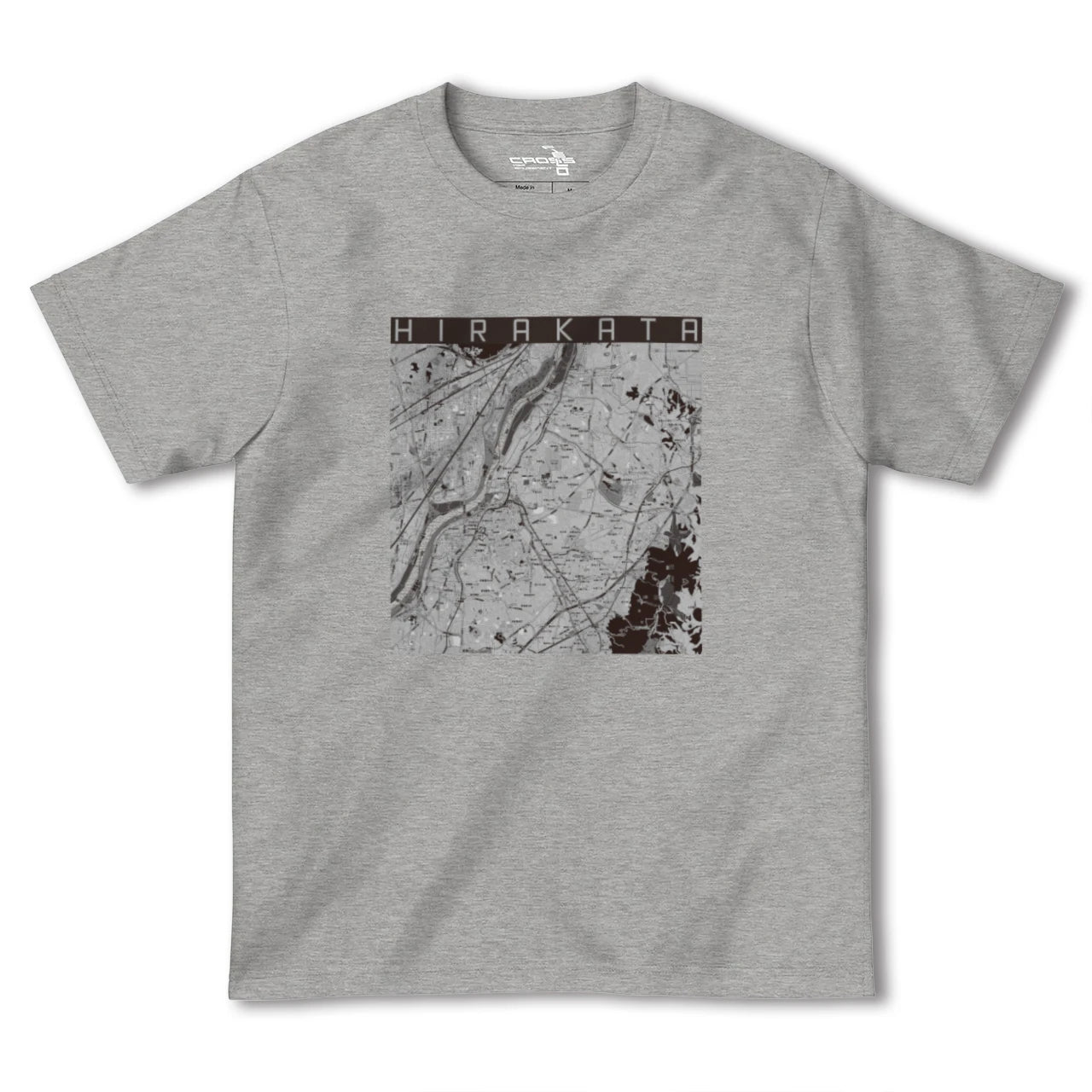 【枚方(大阪府)】地図柄ヘビーウェイトTシャツ