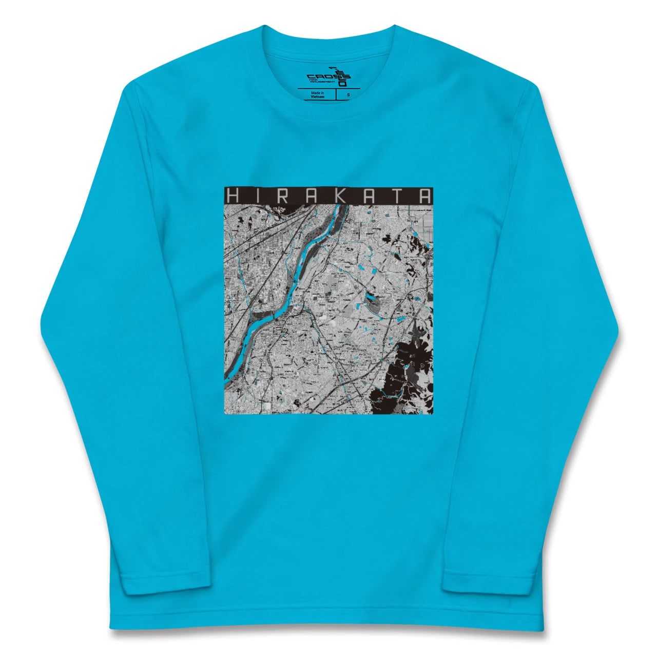 【枚方(大阪府)】地図柄ロングスリーブTシャツ