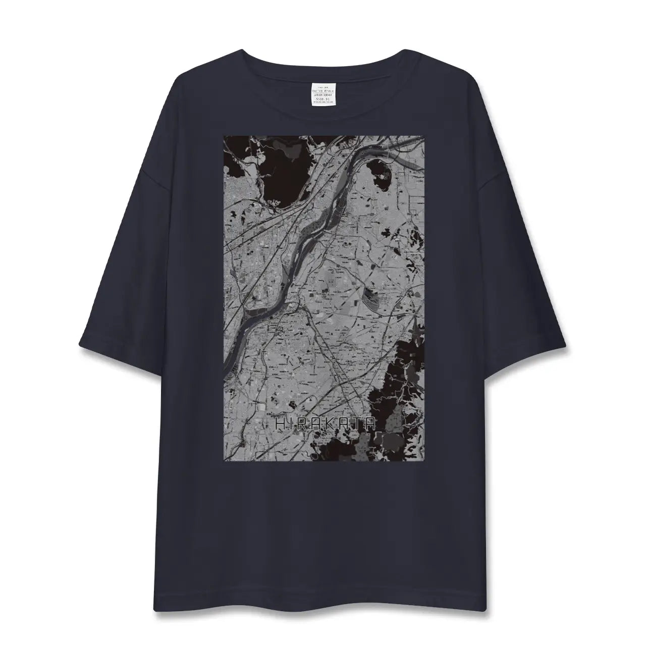 【枚方(大阪府)】地図柄ビッグシルエットTシャツ