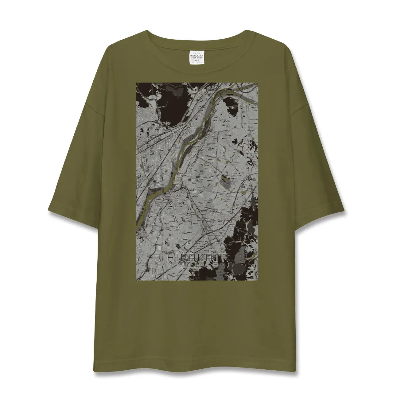 【枚方(大阪府)】地図柄ビッグシルエットTシャツ