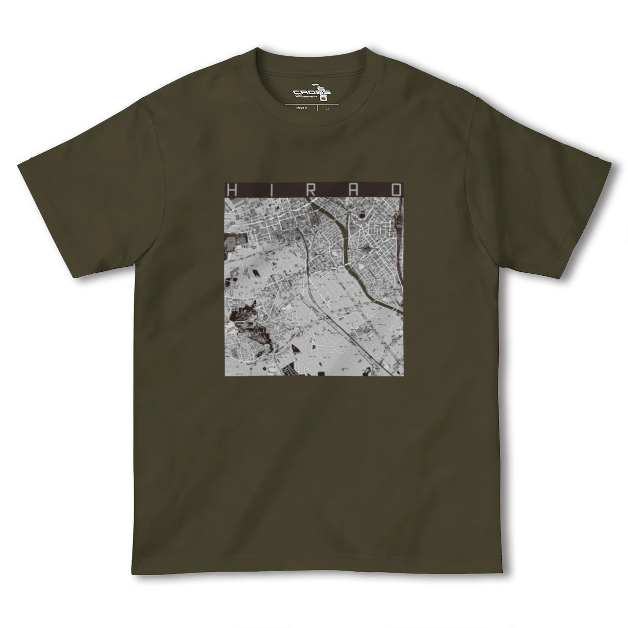 【平尾(福岡県)】地図柄ヘビーウェイトTシャツ