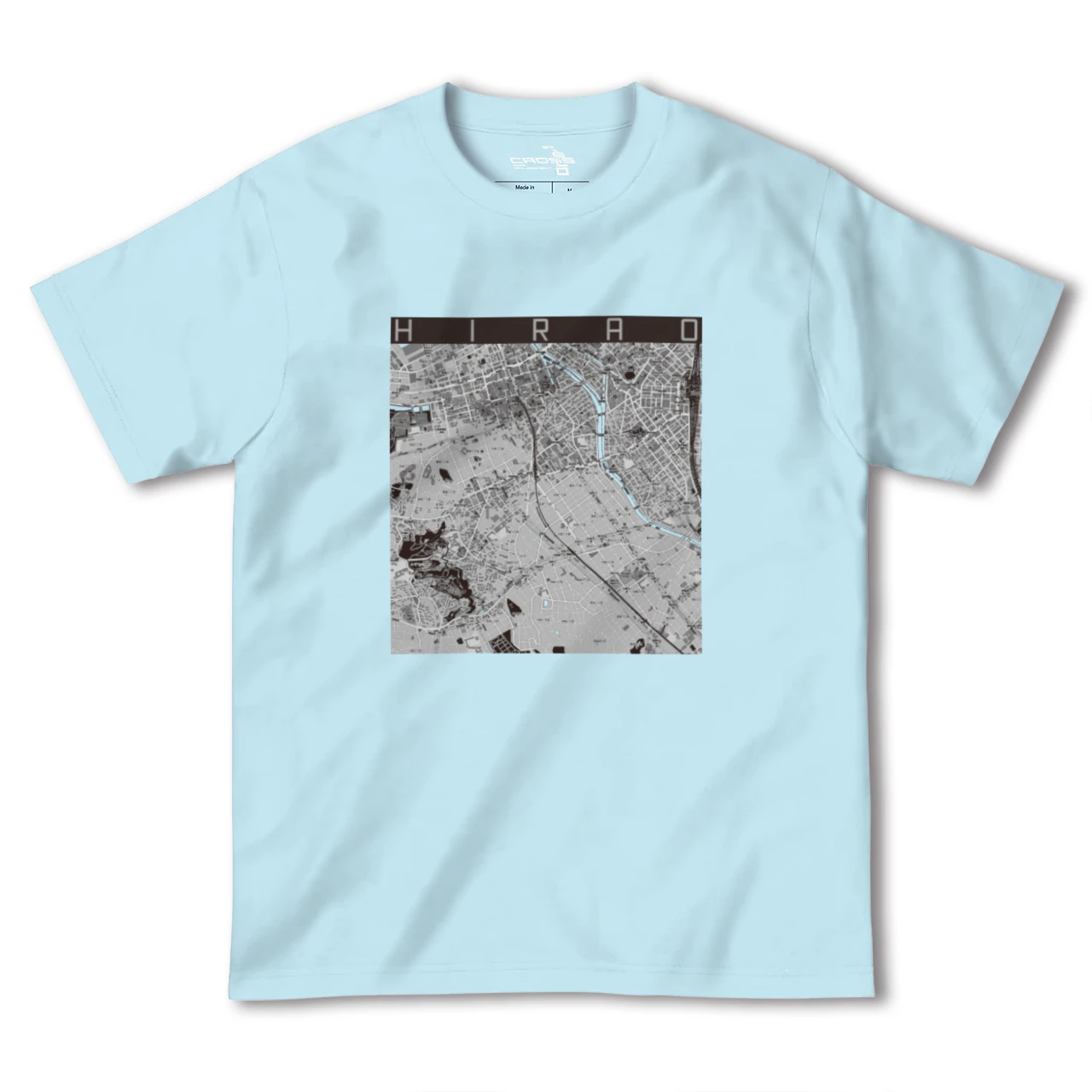 【平尾(福岡県)】地図柄ヘビーウェイトTシャツ