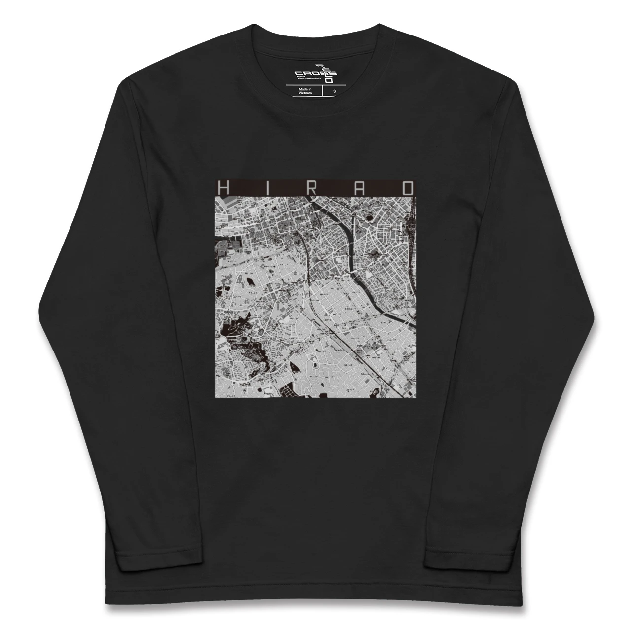 【平尾(福岡県)】地図柄ロングスリーブTシャツ