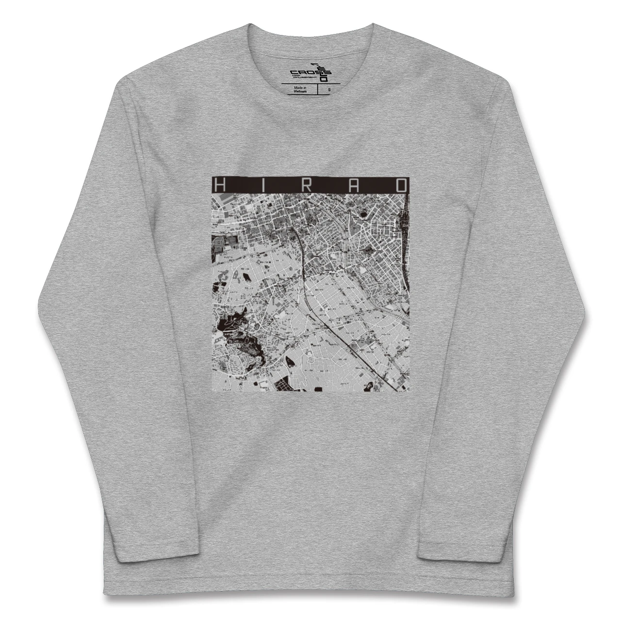 【平尾(福岡県)】地図柄ロングスリーブTシャツ