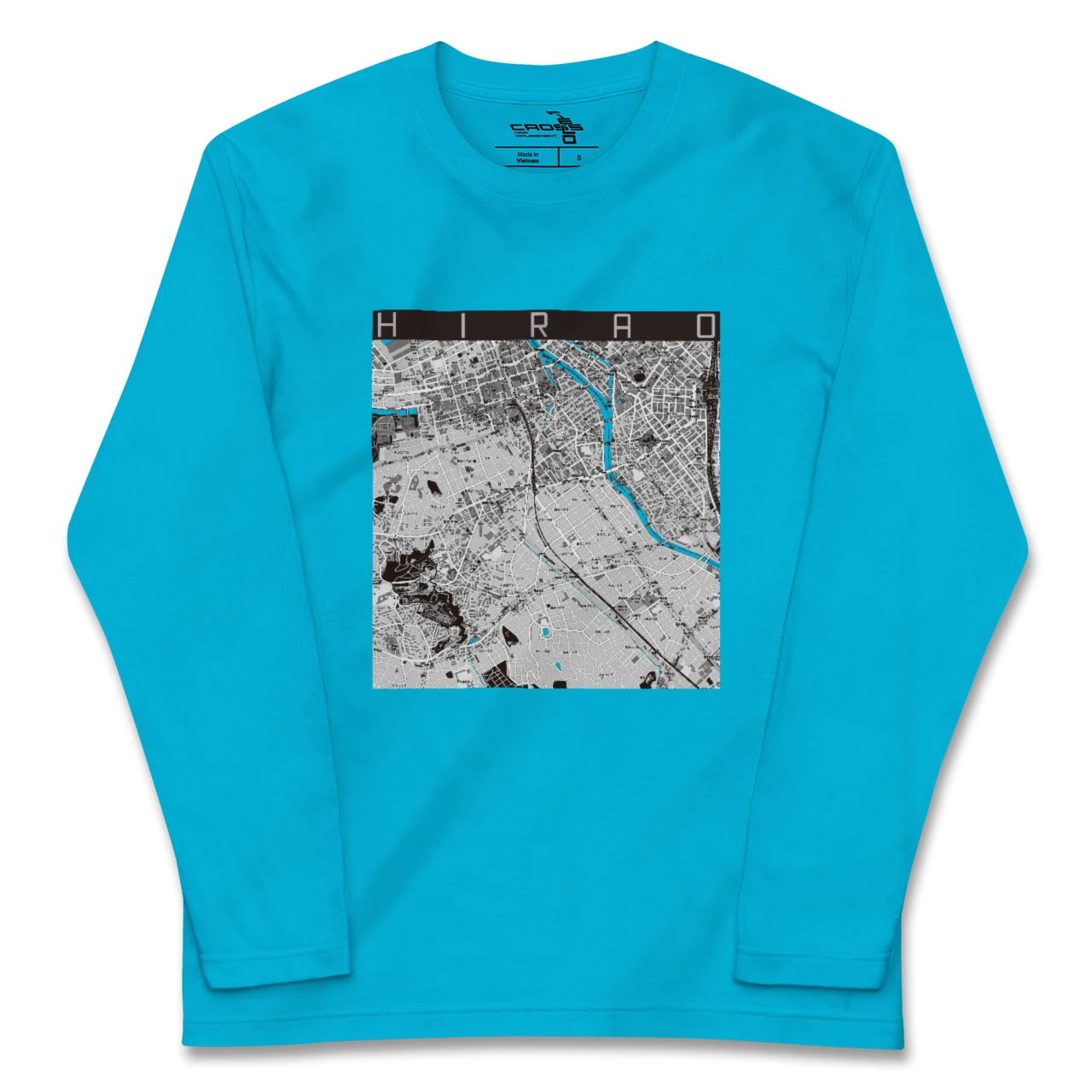 【平尾(福岡県)】地図柄ロングスリーブTシャツ