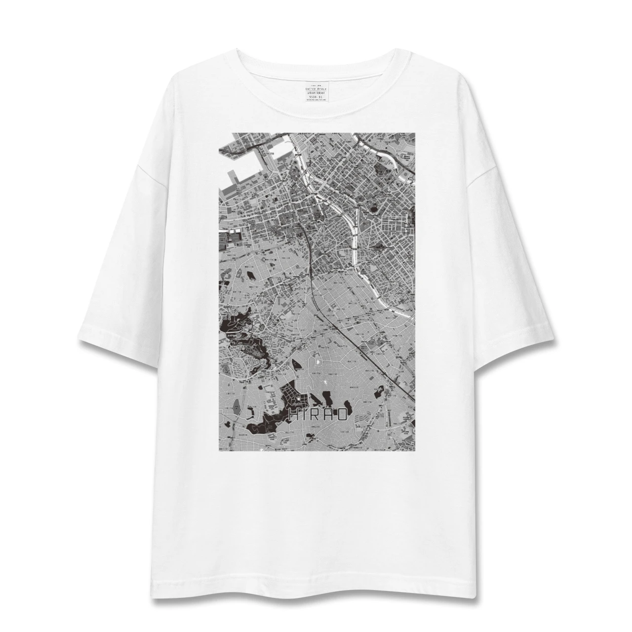 【平尾(福岡県)】地図柄ビッグシルエットTシャツ