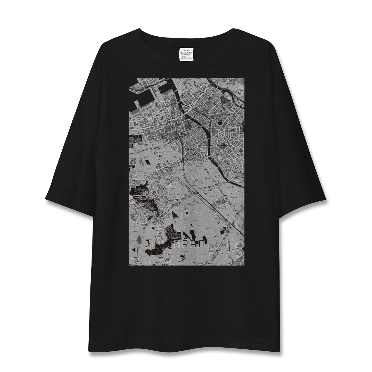 【平尾(福岡県)】地図柄ビッグシルエットTシャツ