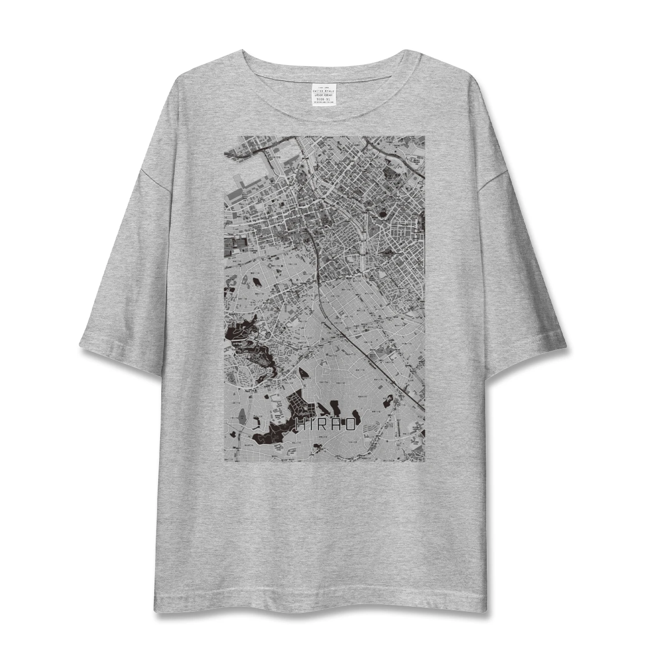 【平尾(福岡県)】地図柄ビッグシルエットTシャツ