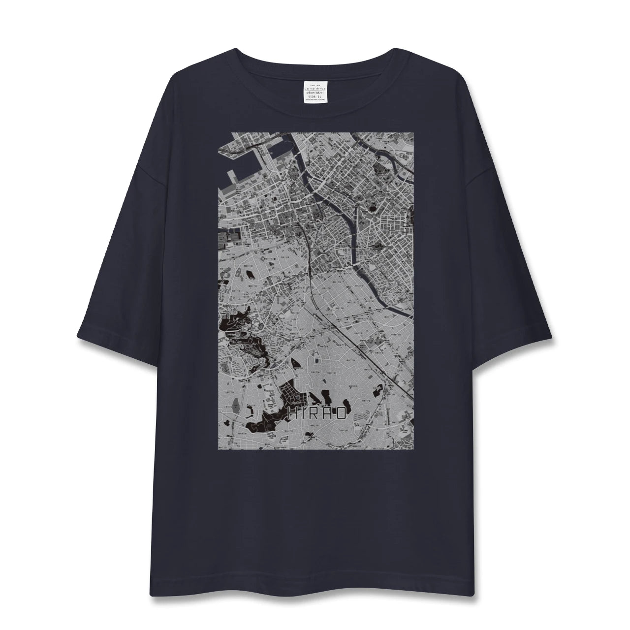 【平尾(福岡県)】地図柄ビッグシルエットTシャツ