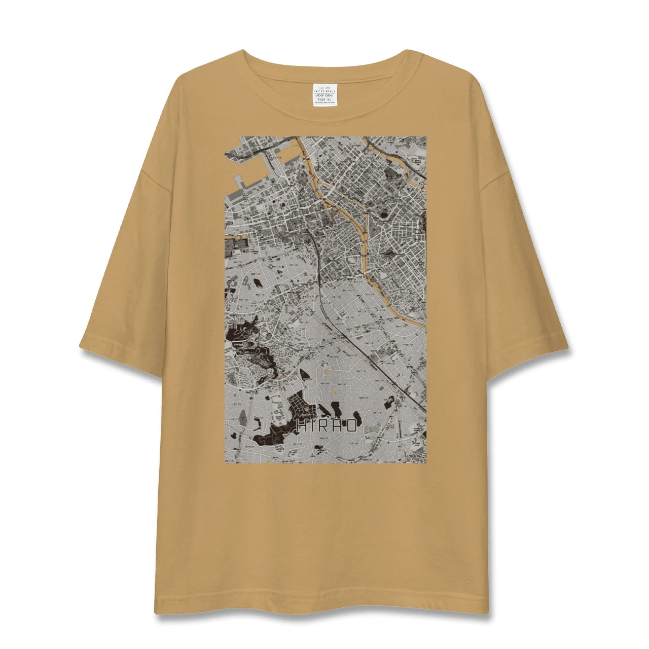 【平尾(福岡県)】地図柄ビッグシルエットTシャツ