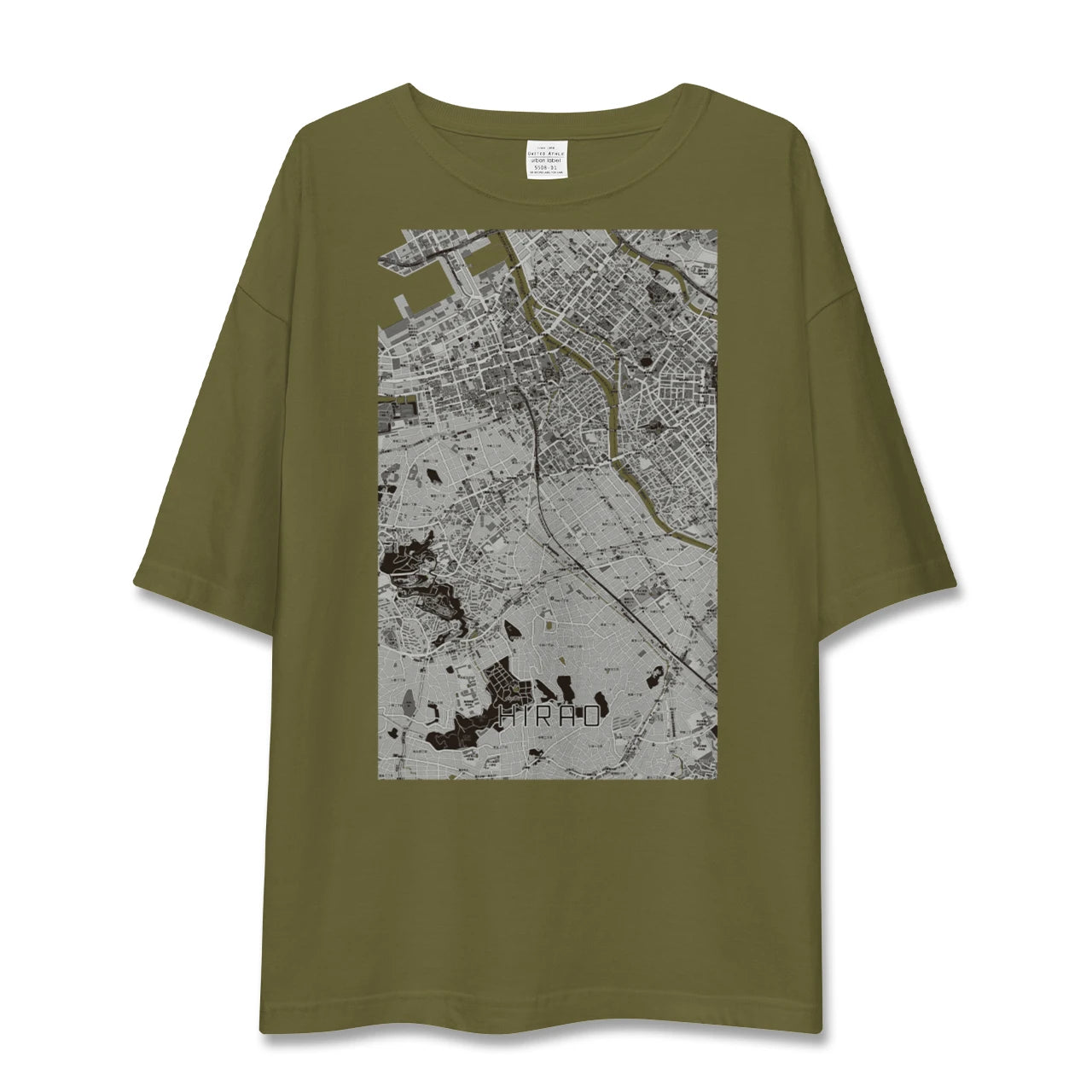 【平尾(福岡県)】地図柄ビッグシルエットTシャツ